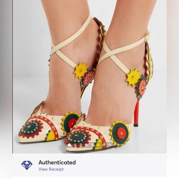 CHARLOTTE OLYMPIA Mechanix studded leather pumps - Picture 1 of 10